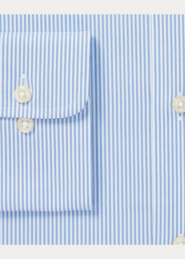 Camisa Polo Ralph Lauren Hombre Azules / Blancos - Custom Fit Striped - VACOM5768